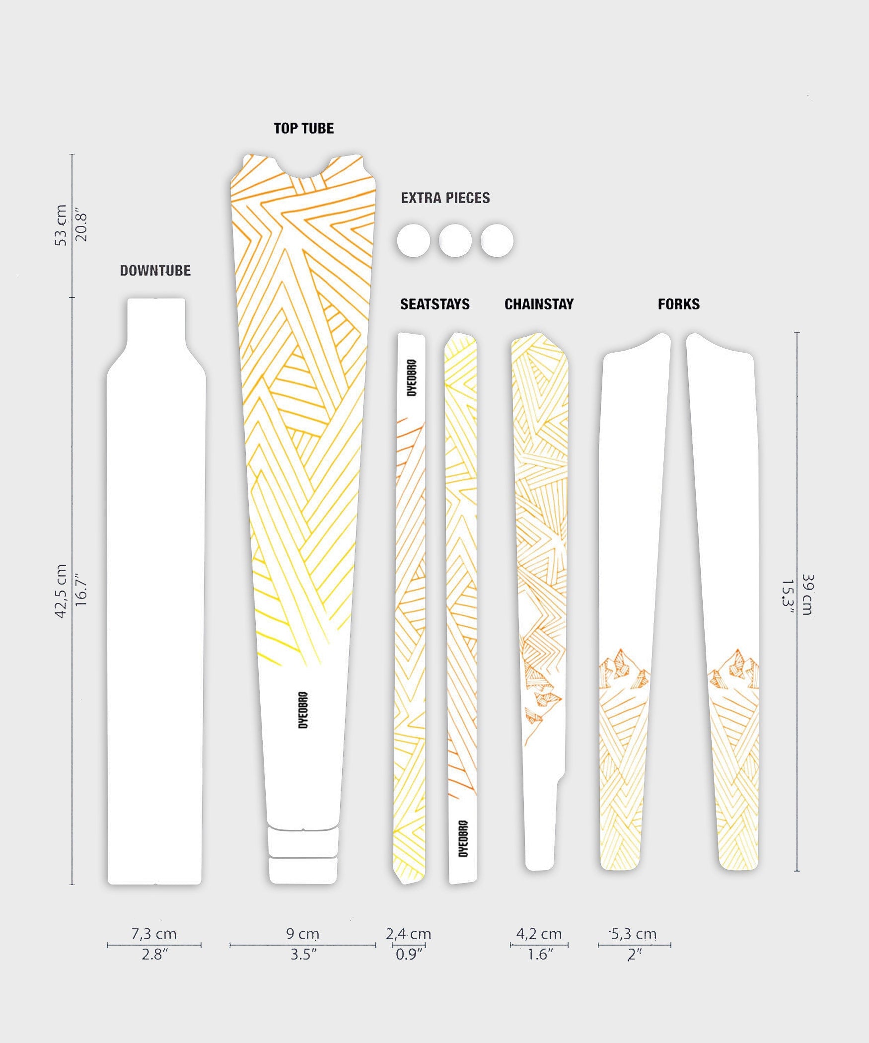 DYEDBRO Gravel Frame Protection  | Power2Cycle Stay Free  | Power2Cycle