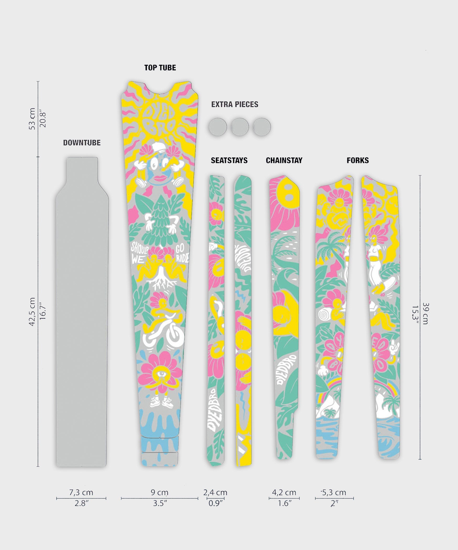 DYEDBRO Gravel Frame Protection  | Power2Cycle Victor Brousseaud