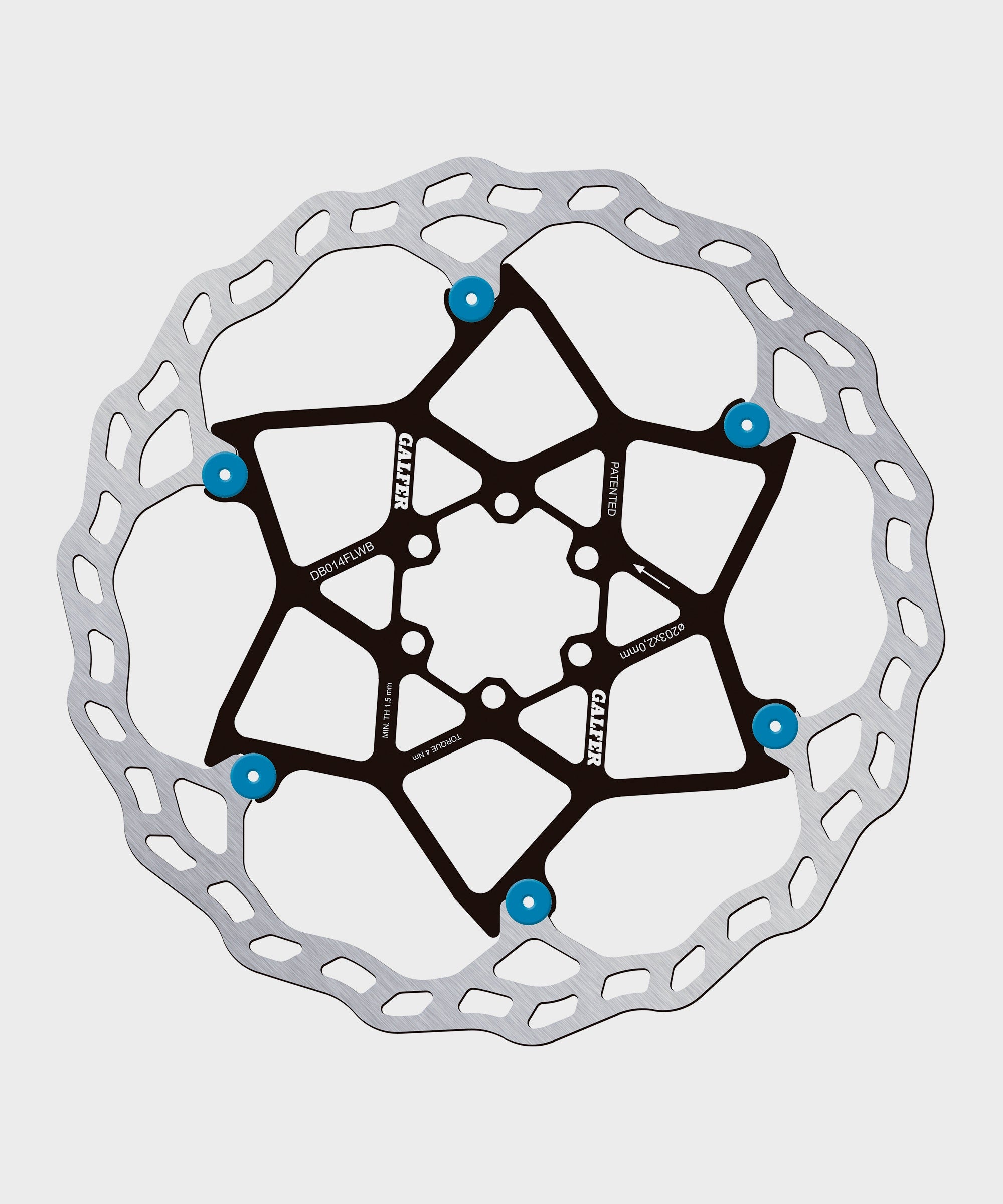 Galfer Wave Floating Disc Rotor  | Power2Cycle 6 Bolt  | Power2Cycle