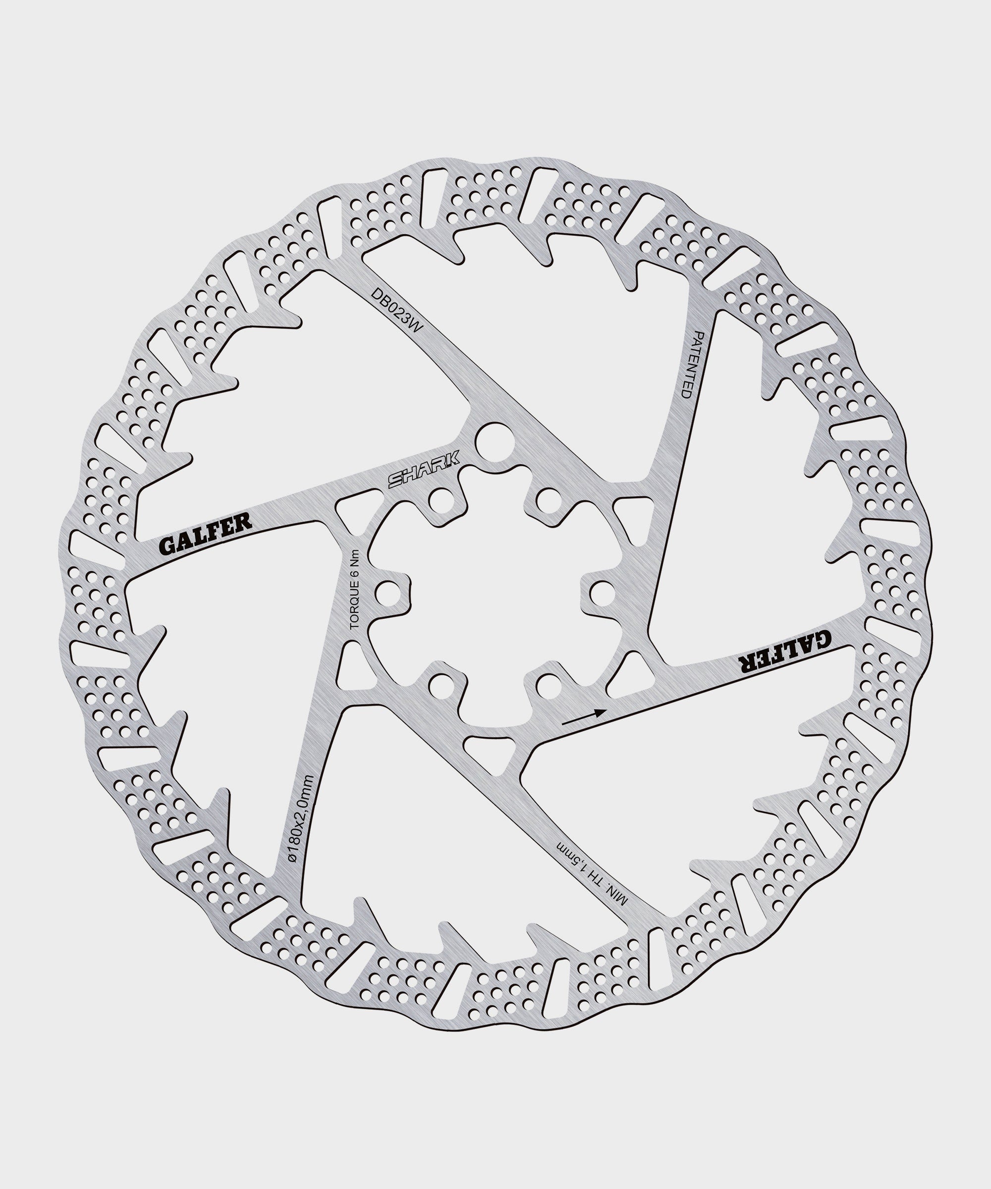 Galfer Shark Disc Rotor  | Power2Cycle 6 Bolt  | Power2Cycle