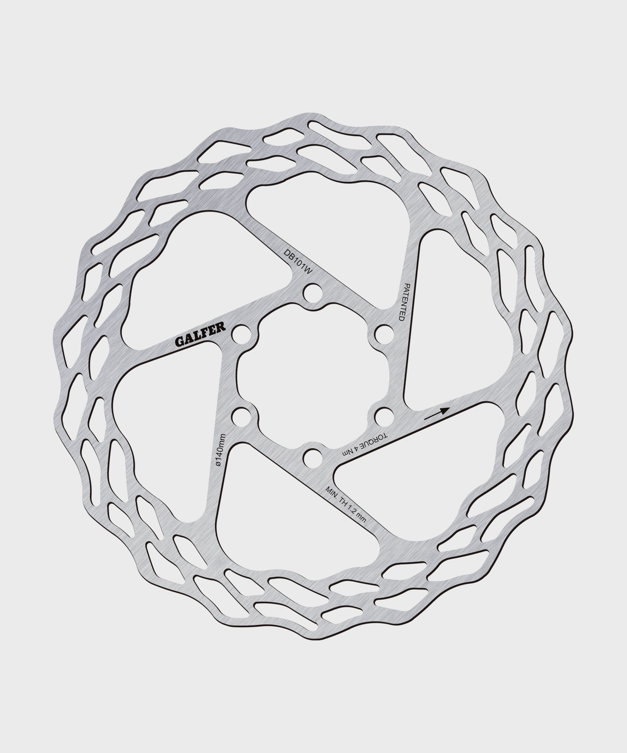 Galfer Wave Road Disc Rotor  | Power2Cycle 6 Bolt  | Power2Cycle