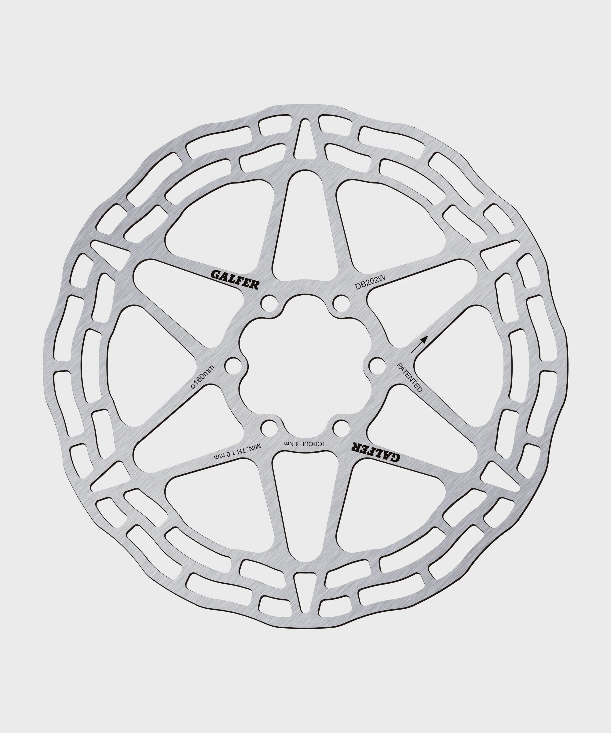 Galfer Wave 6 Bolt Trial Disc Rotor  | Power2Cycle 160 x 1.8mm