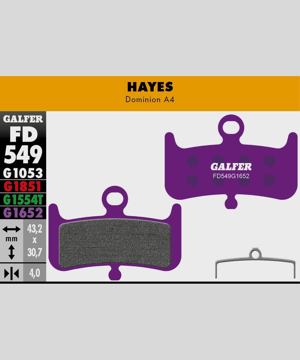 Galfer E | Power2CycleBike Disc Brake Pad  | Power2Cycle