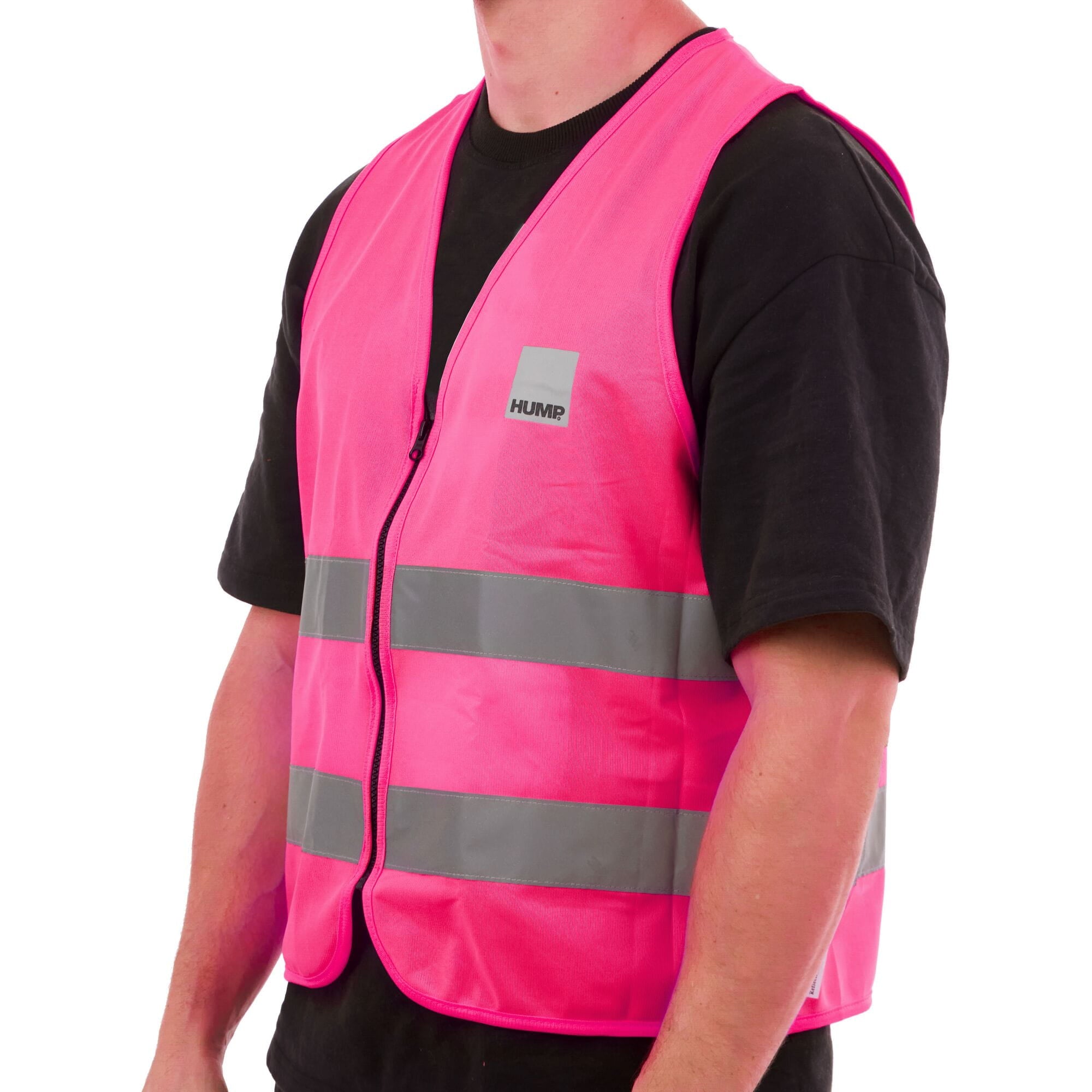 HUMP HUMP Reflective Packable Vest  | Power2Cycle Pink  | Power2Cycle M/L