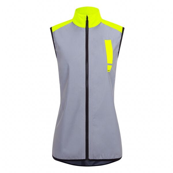 HUMP Women's Ultra Reflect Gilet  | Power2Cycle Silver Reflect / Hi | Power2CycleViz Yellow  | Power2Cycle Size