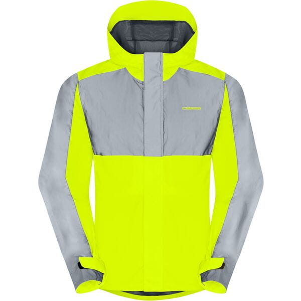 Madison Stellar FiftyFifty Reflective Men's Waterproof Jacket, hi | Power2Cycleviz yw / silv  | Power2Cycle small