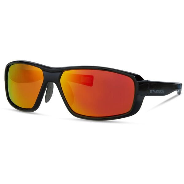 Madison Eyewear Target Gloss Black Sunglasses  | Power2Cycle Fire Mirror Lens