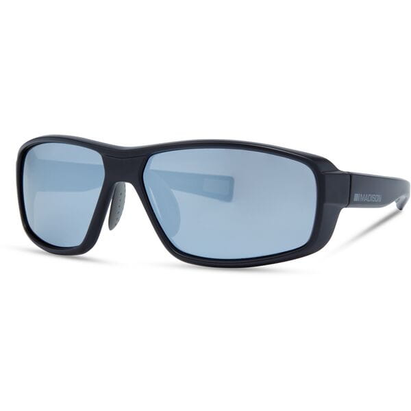 Madison Eyewear Target Matt Black Sunglasses  | Power2Cycle Silver Mirror Lens