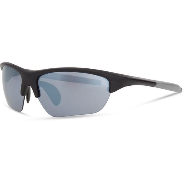 Madison Eyewear Mission Matt Black Sunglasses  | Power2Cycle Silver Mirror Lens