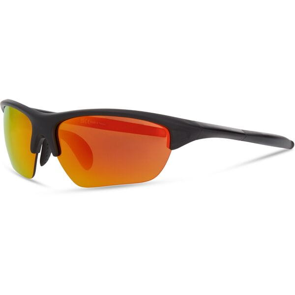 Madison Eyewear Mission Matt Black Sunglasses  | Power2Cycle Fire Mirror Lens