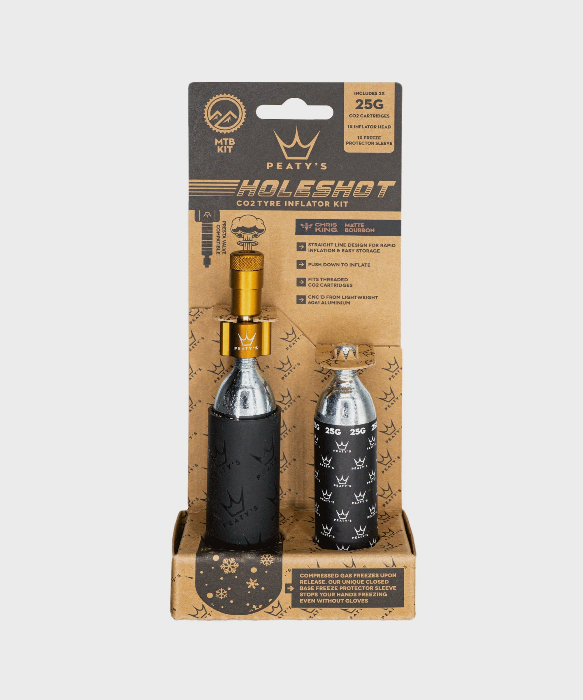 Peaty's Holeshot CO2 Tyre Inflator  | Power2Cycle MTB (25g)