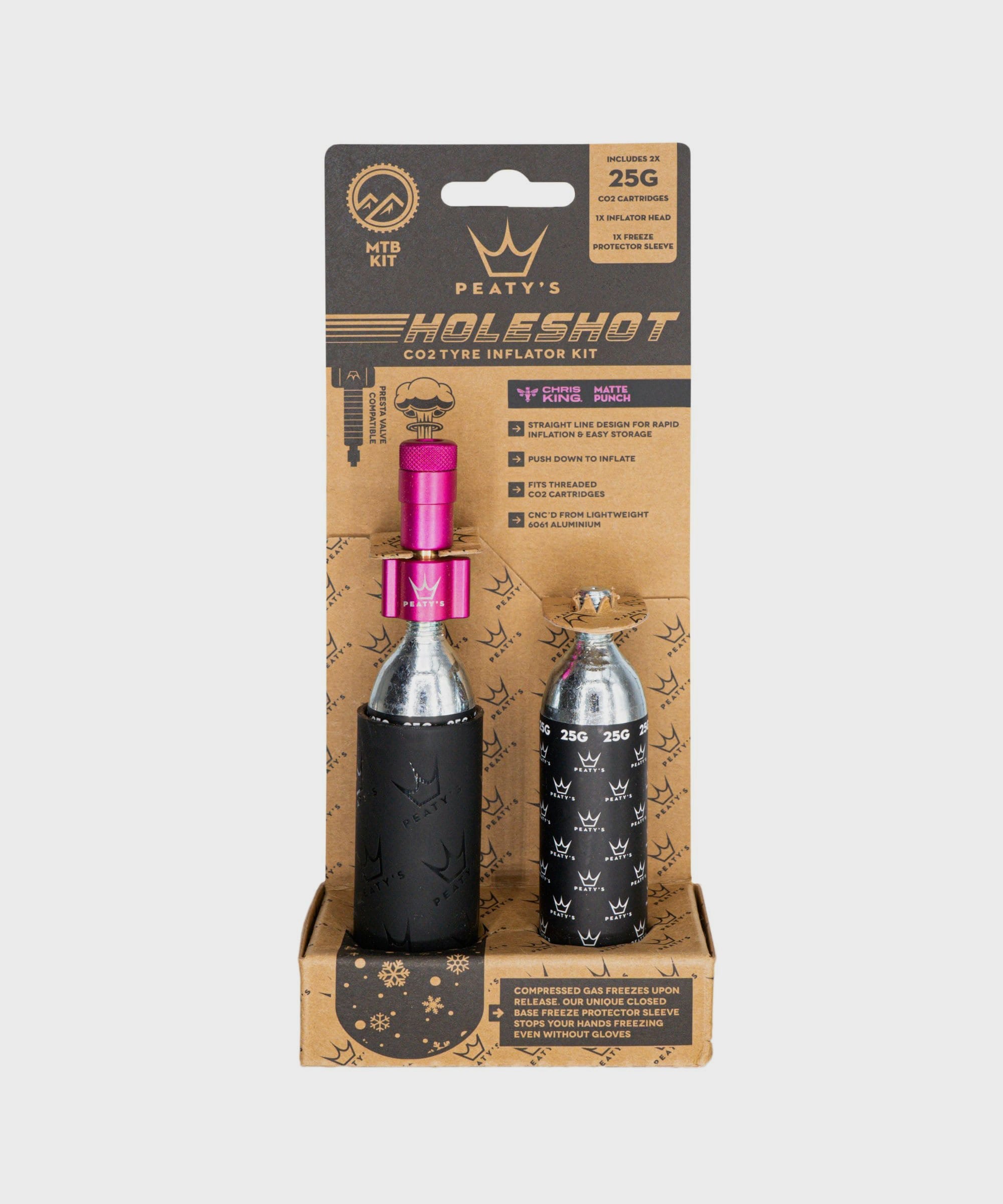 Peaty's Holeshot CO2 Tyre Inflator  | Power2Cycle MTB (25g)