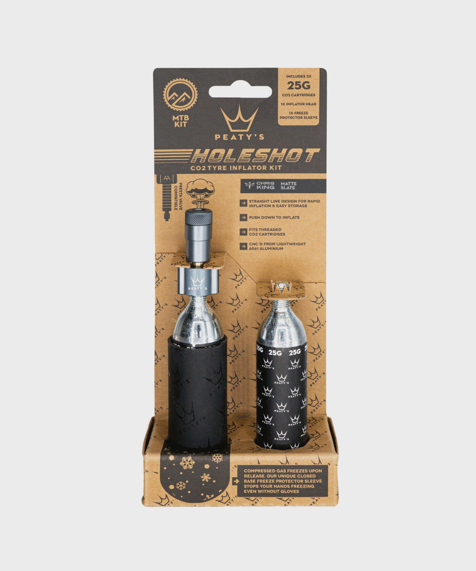 Peaty's Holeshot CO2 Tyre Inflator  | Power2Cycle MTB (25g)