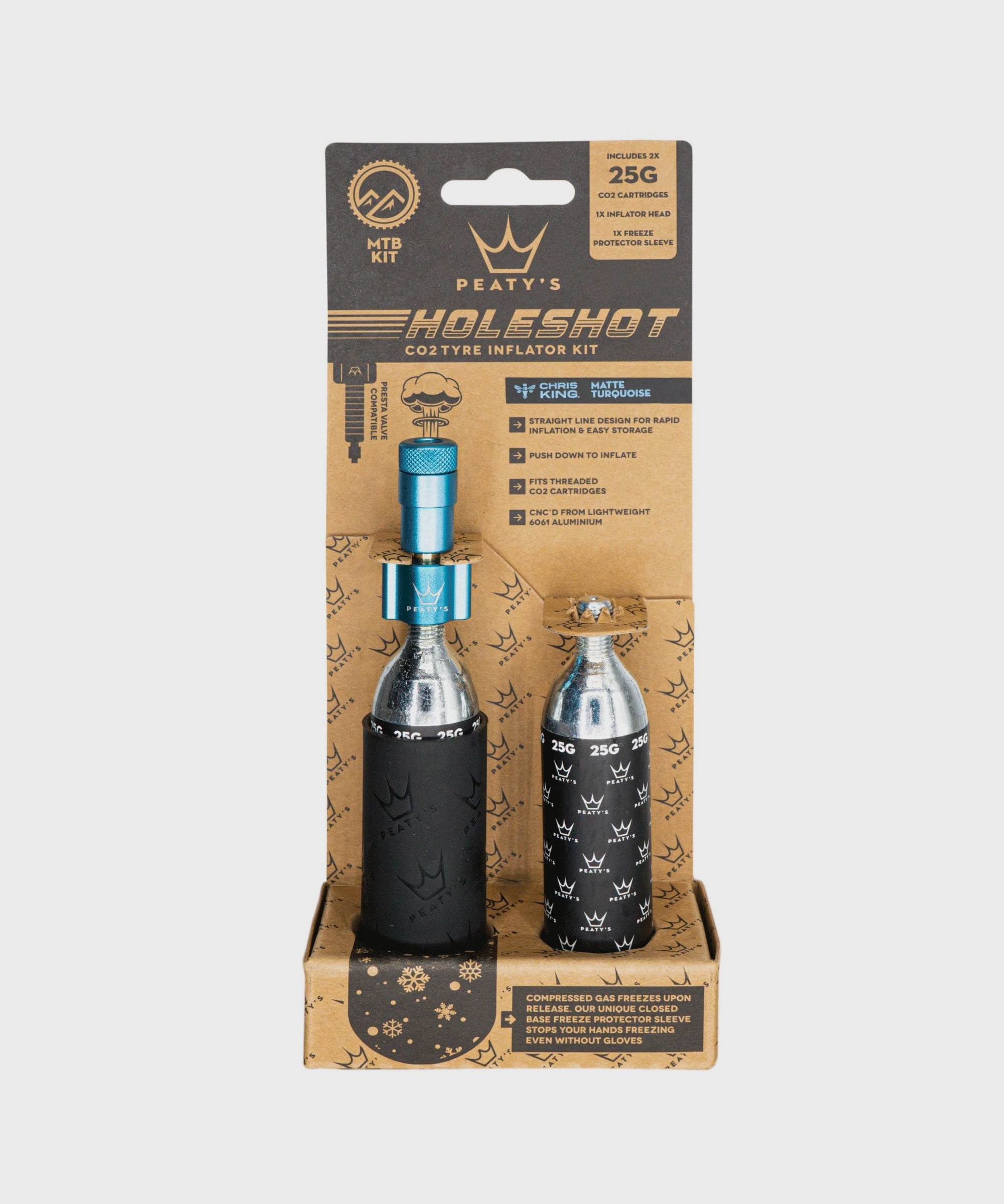 Peaty's Holeshot CO2 Tyre Inflator  | Power2Cycle MTB (25g)