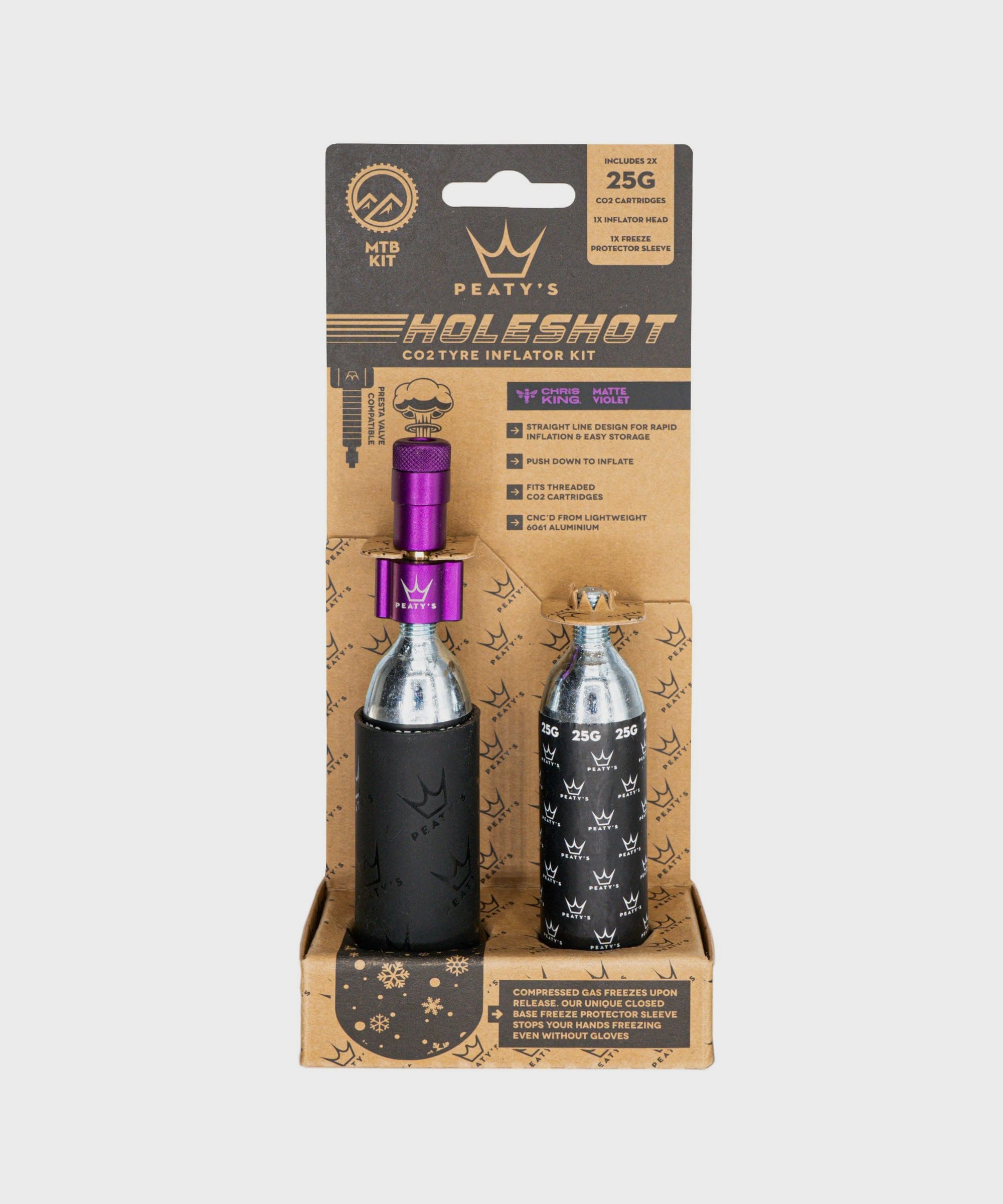 Peaty's Holeshot CO2 Tyre Inflator  | Power2Cycle MTB (25g)
