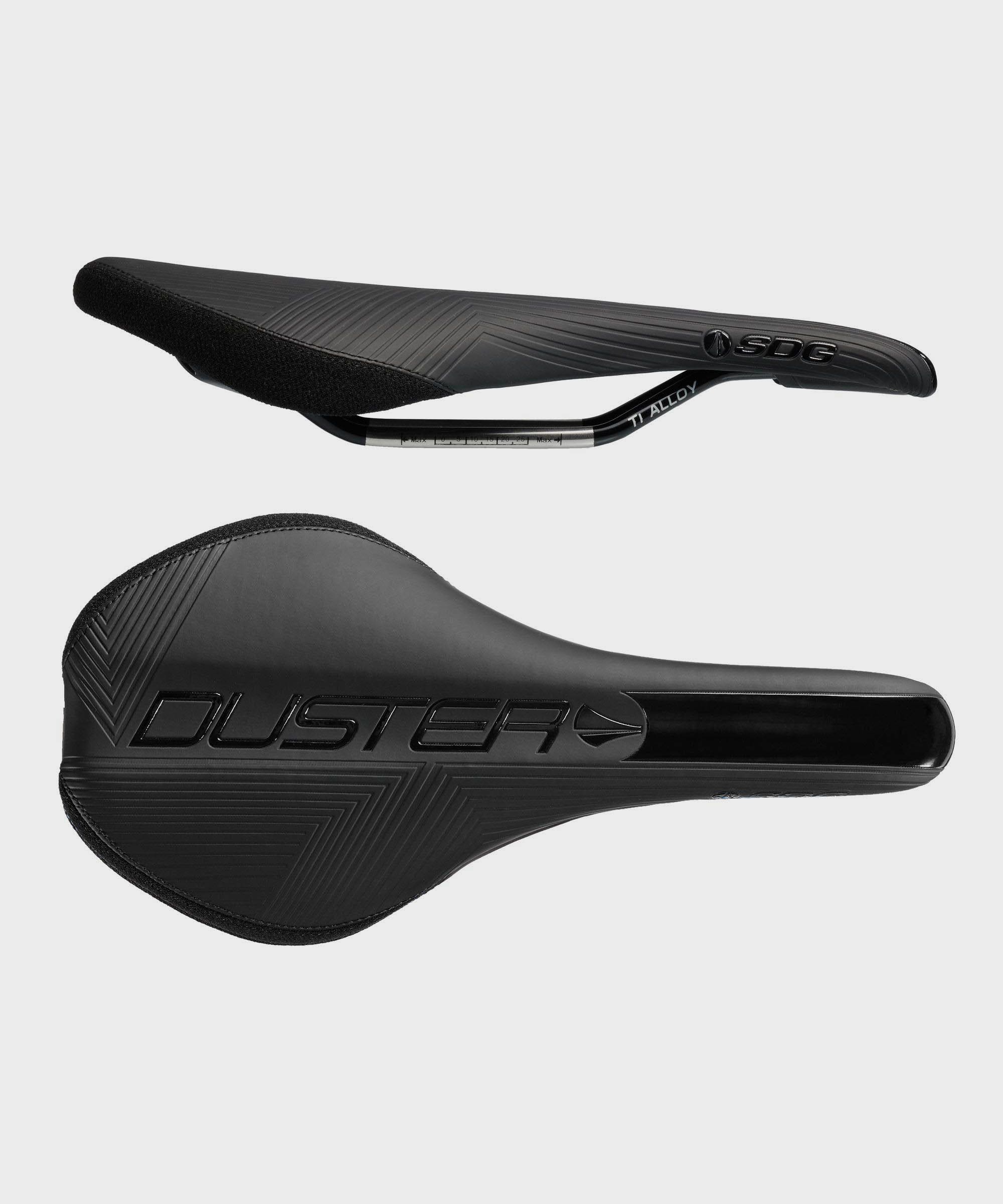 SDG Duster Mtn P Ti | Power2CycleAlloy Rail Saddle Black