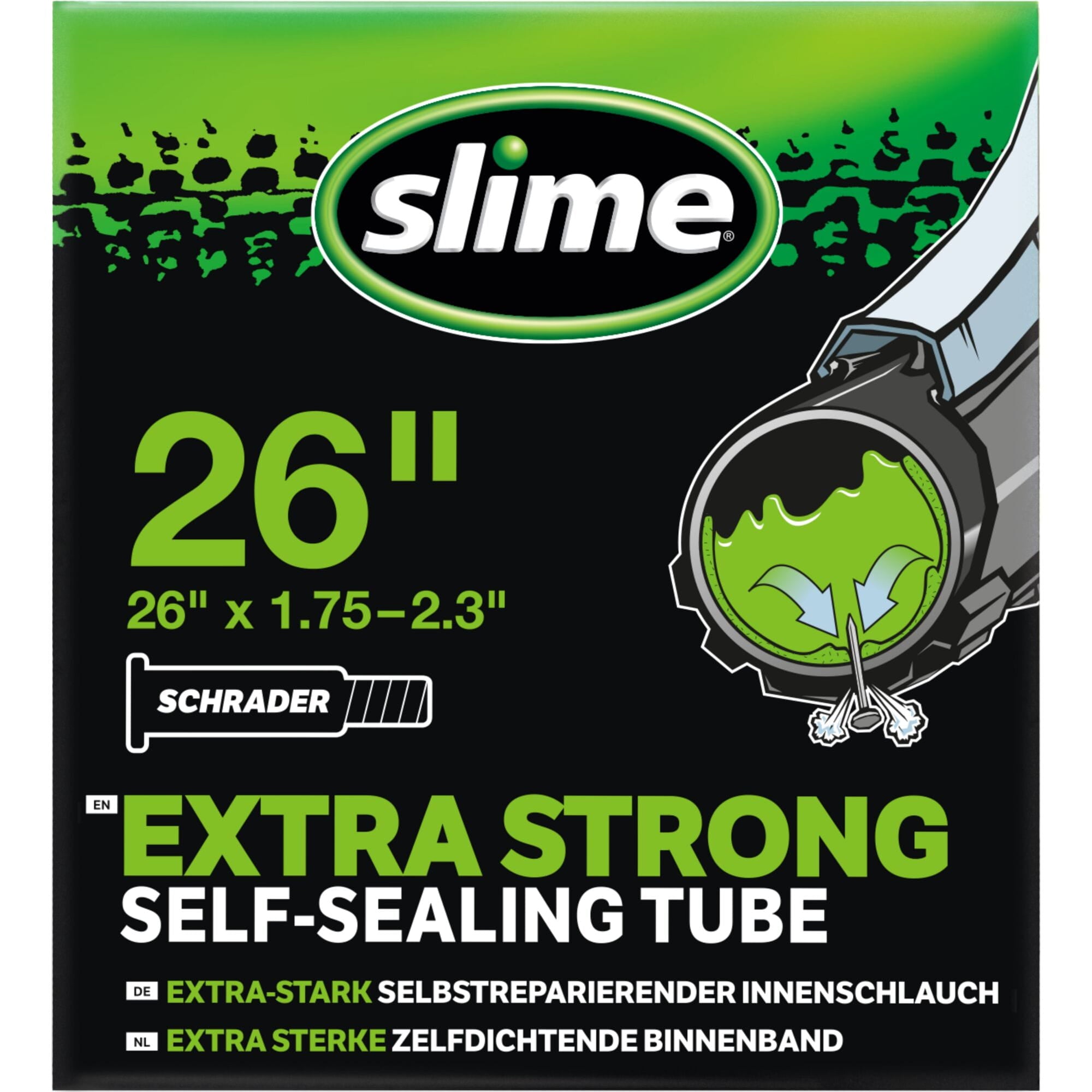 Slime Smart Tube  | Power2Cycle 26 x 1.75 | Power2Cycle2.30 inch  | Power2Cycle Schrader Valve