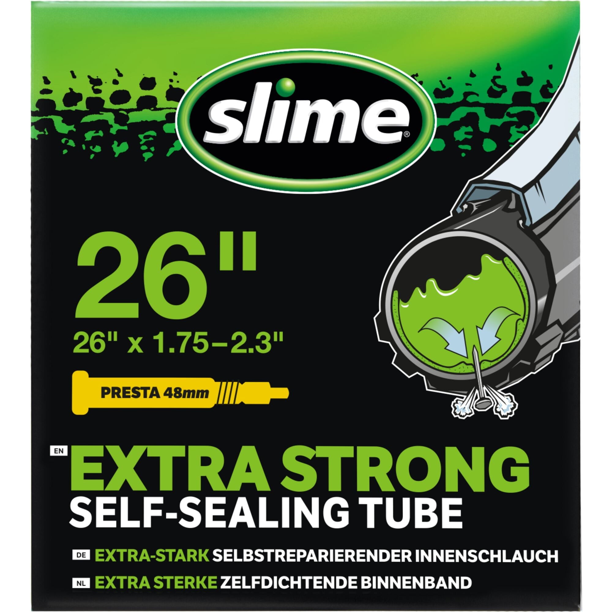 Slime Smart Tube  | Power2Cycle 26 x 1.75 | Power2Cycle2.30 inch  | Power2Cycle Presta Valve
