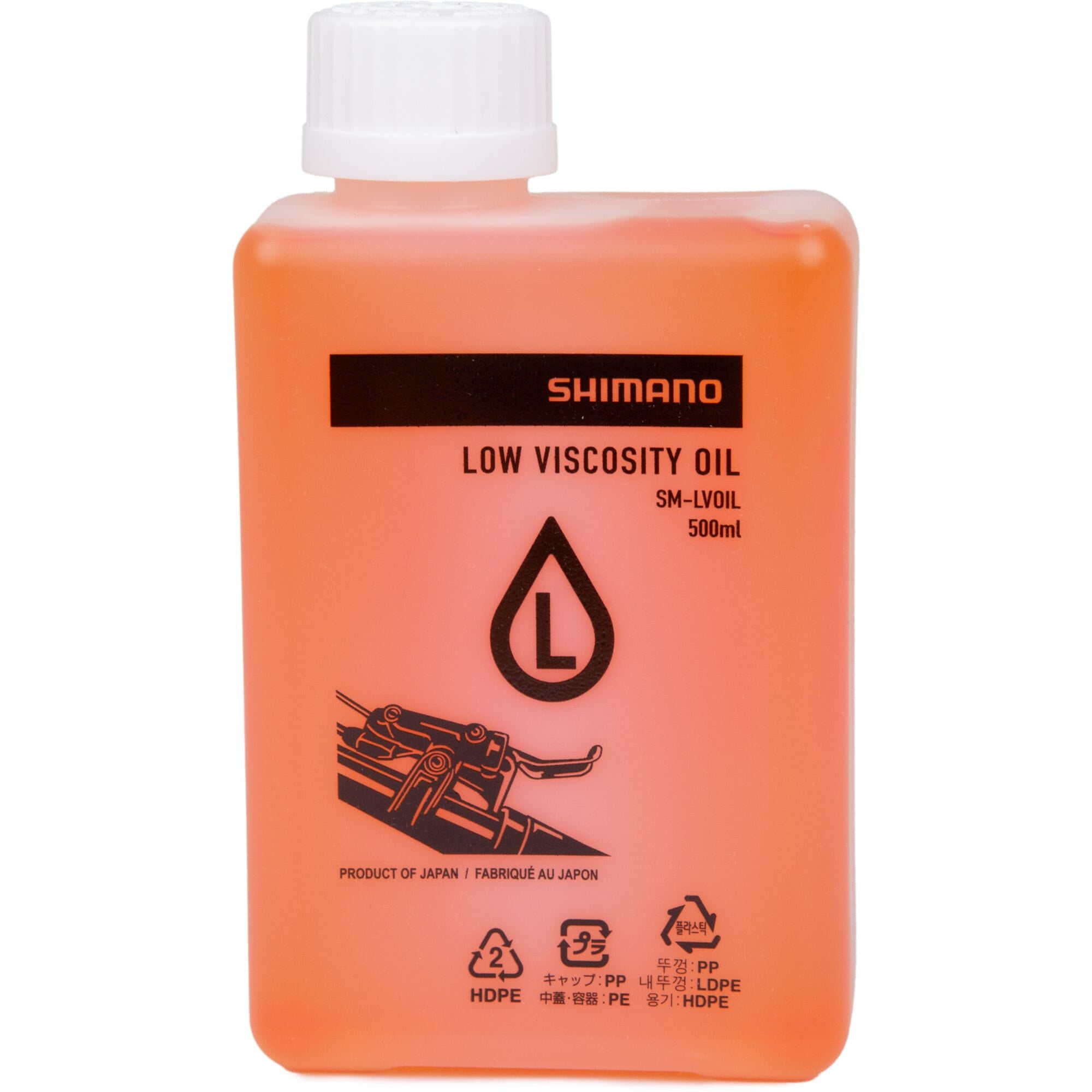 Shimano Spares LVOIL Low viscosity Shimano mineral oil 500 ml, yellow