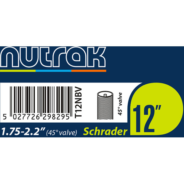 Nutrak 10 1/2 x 1 7/8 inch (270 x 47 | Power2Cycle203) Schrader inner tube with 45 degree valve