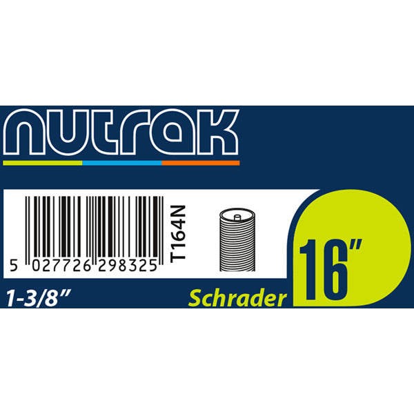 Nutrak 10 1/2 x 1 7/8 inch (270 x 47 | Power2Cycle203) Schrader inner tube with 45 degree valve