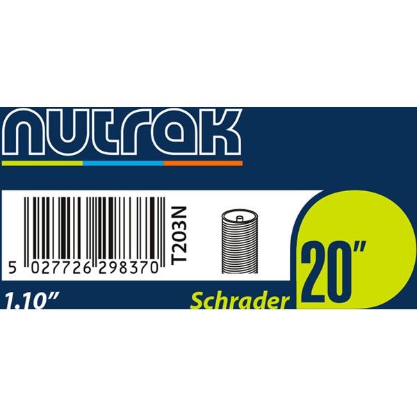 Nutrak 10 1/2 x 1 7/8 inch (270 x 47 | Power2Cycle203) Schrader inner tube with 45 degree valve