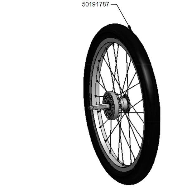 Thule inch wheel assembly with tyre for Chinook 1 or 2