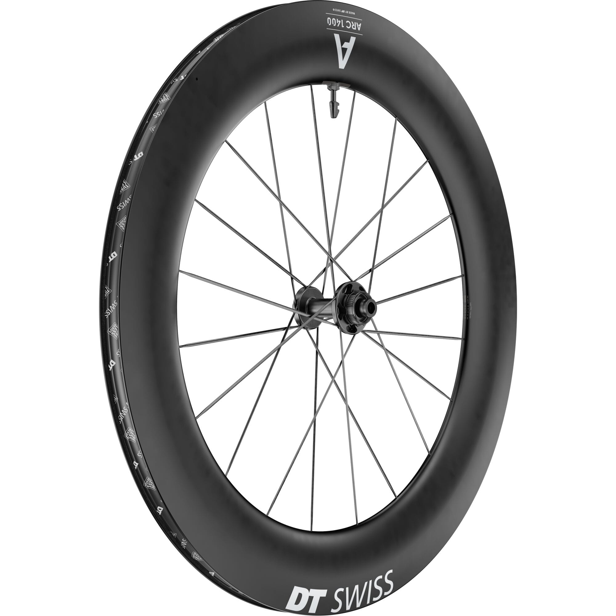 DT Swiss ARC 1400 DICUT disc brake wheel, carbon clincher 85 x 22 mm rim, front