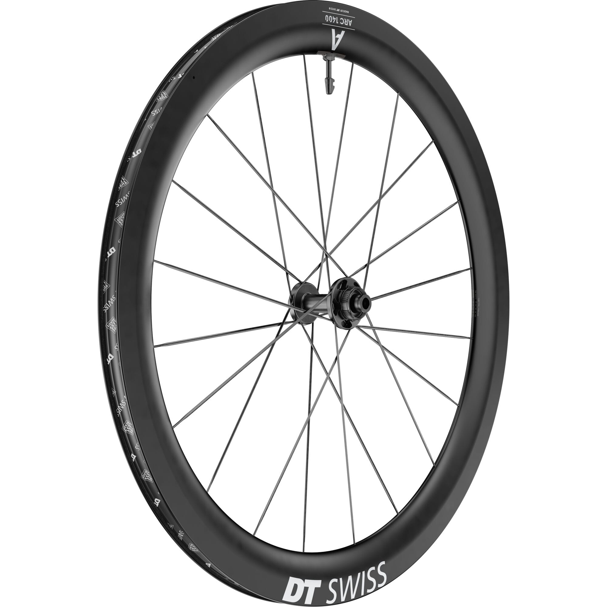 DT Swiss ARC 1400 DICUT disc brake wheel, carbon clincher 55 x 22 mm rim, front