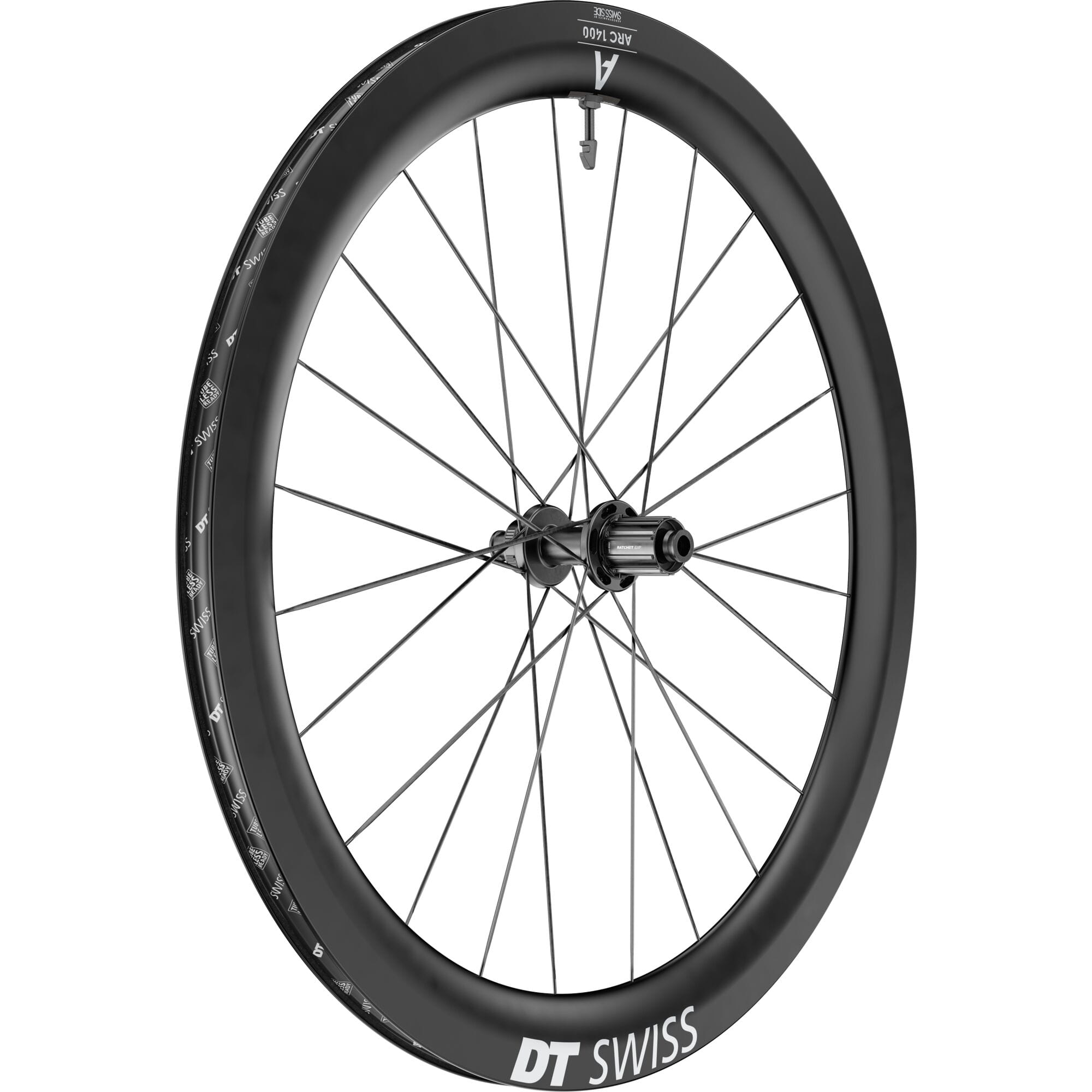 DT Swiss ARC 1400 DICUT disc brake wheel, carbon clincher 55 x 22 mm rim, rear