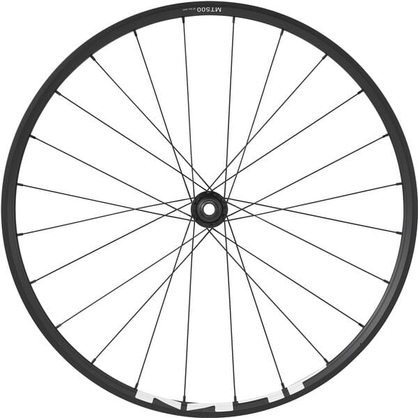 Shimano MT500 MTB wheel, 27.5 in (650b), 15 x 110 mm boost thru | Power2Cycleaxle, front, black
