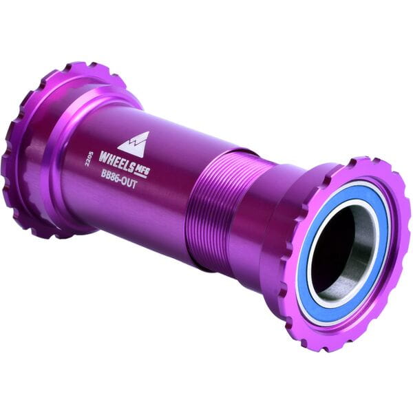 Wheels Manufacturing BB86/92 Threaded ABEC | Power2Cycle3 Bearings For 24mm Cranks  | Power2Cycle Purple